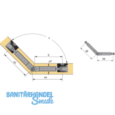 HETTICH RASTEX 15 Gelenkdbel, Bohr 7, Spannma 39/39