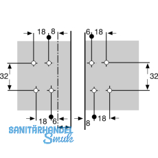 Aufschraub-Gelenkscharnier, Stahl verzinkt