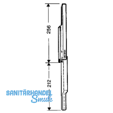 Handhebel m. Eckumlenkung OL 90 N, Hub 54 mm, Aluminium wei RAL 9016