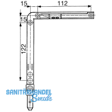 Eckwinkelgetriebe GEZE FZ 90 fr OL 90 N, rechts, Stahl verzinkt
