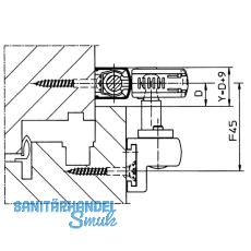 Flgelbock OL 90 N/95 Holzfenster Euronut, Rechteck, Aluminium wei RAL 9016