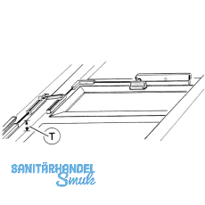 Pfosten-/Rahmenbertragung OL 90 N /95, Pfostenvorsprung -150 mm,silber eloxiert