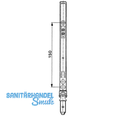 Vertikalgetriebe GEZE FZ 91 f.OL90N feste/abnehmbare Kurbelstange,Stahl verzinkt