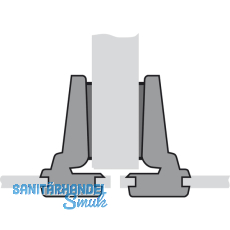 HETTICH INTERMAT Mittelanschlag 9904-T1, KR-9.5, W 95, schwarz/vern.