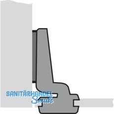 HETTICH INTERMAT Mittelanschlag 9904-T1, KR-9.5, W 95, schwarz/vern.