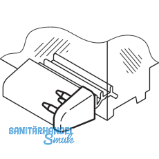 Endkappe zu Wetterschenkel, Kunststoff grau RAL 7035