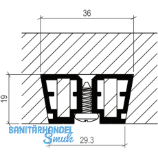 Gratleiste, Lnge 1850 mm, Aluminium/Stahl