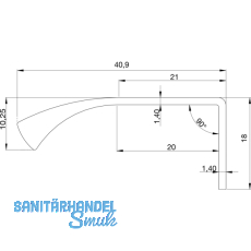 Griffleiste Edge Urban LA 2 x 32 mm, Lnge 200 mm, Aluminium Edelstahl Effekt