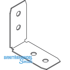 Befestigungswinkel Aktor ohne Befestigungsschraube, Aluminium natur Befestigungswinkel Aktor ohne Befestigungsschraube, Aluminium natur