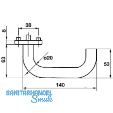 GRUNDMANN Wechselgarnitur GEOS 1754/D6K FH m. Rosetten PZ, VK 9, silber elox