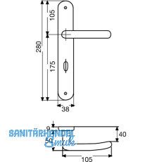 MARCHESI Haustrdrckergt. ELEGANT 22 - auf LS PZ88, Messing verchromt