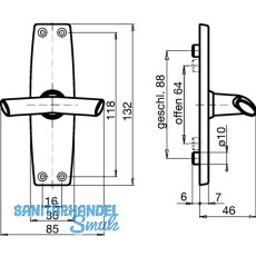 GRUNDMANN Fenstertrieb FAVORIT 1020 - Alu poliert