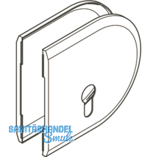 Abdeckkappen rund Profilzylinder zu HAWA Toplock, Kunststoff verchromt matt