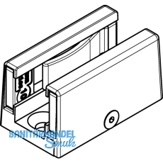 Bodenfhrung HAWA spielfrei 2-teilig, 8-12,7 mm, silber eloxiert