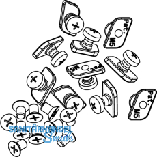 Montageset-Klemmfixierung HAWA-Junior 80, fr Wandbefestigungsprofil (10 Stck)