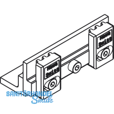Synchronbeschlag HAWA-Symmetrie 80/Z, Flgelb. 500-1200 mm f. 2-flg.Schiebetren