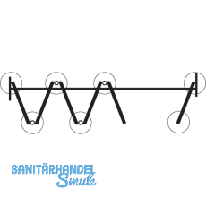 Hohlkammerdichtung HAWA- Variofold/Centerfold 80/H, 10 Meter, Gummi schwarz
