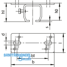 Deckenbefestigungsmuffe HELM 502, Stahl gelb passiviert