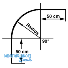 Kreisbogen HELM 400, 90 horizontal, Stahl gelb passiviert