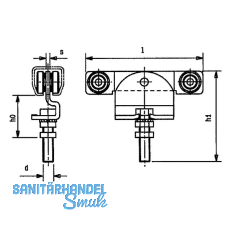 Rollapparat HELM 591 zweipaarig, Stahl gelb passiviert