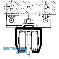 Beschlgegarnitur HELM 75 1-flgelig ohne Laufschiene HELM 75