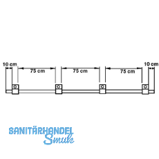 Wandbefestigungsmuffe HELM 301, Loch  11 mm, M8 x 16, Stahl gelb passiviert