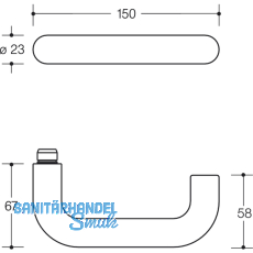 HEWI FH-Drckergt.111.23 R PZ - auf Ros. rubinrot