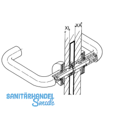 HEWI Drckerstift geteilt 72.3 R - VK 9 mm, 9,1-19 x 19,1-29 mm, Stahl verzinkt