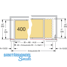HETTICH SYSTEMA TOP 2000 Hngeregistratur-Rahmen, Auenbreite 368-540 mm, Alu-F.