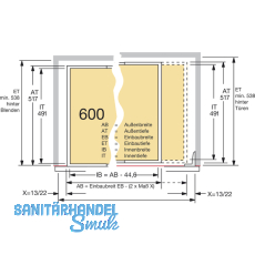 HETTICH SYSTEMA TOP 2000 Hngeregistratur-Rahmen verstellb., AB 700-872mm, schw.