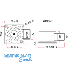 Haftmagnet mit Befestigungsplatte u. Anschlussklemme, Gr. 05, Stahl verzinkt