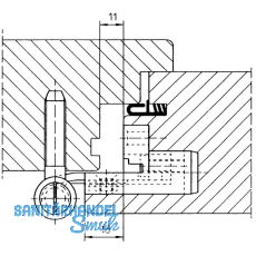 Haustrband BAKA 2D/20 o. Stiftsicherung, Zapfen 9,9 x 40 mm, Stahl verzinkt