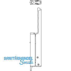 Handhebel FL 190, Hub 58 mm, Aluminium einbrennlackiert RAL 9016