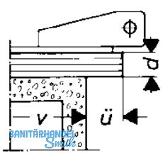 Stangenfhrung HAUTAU FL 190 Nr.1 f. Gelenkbertragung,Stahl verzinkt (OL 35922)