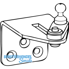 Flgelbock HAUTAU FL 190 f. Rund-, Flach- und Schrgfenster, Alu silber eloxiert