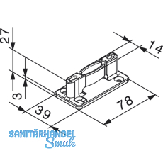 Bodenfhrung HAWA Junior 160 / 250, Kunststoff schwarz, Standard
