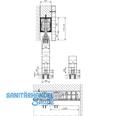 Beschlagset HAWA Junior 250/A ohne Laufschiene