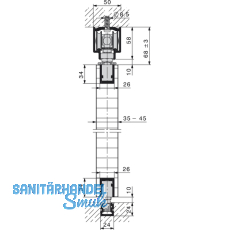 HAWA-Variofold 80/H Grundgarnitur, m. Drehlager und Fhrung