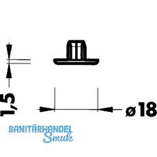 Abdeckkappe zu Sockelversteller 306, Kunststoff schwarz