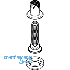 Hhenverstellschr. mit M8 Einbohrmuffe, 20, M8x80, KS schw./FE verzi.