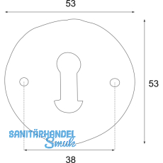 HRTNAGL Schlsselrosette rund BB- FULP u. Imst, 53, verz.schwarz passiv.