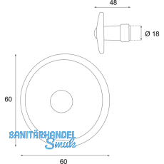 HRTNAGL Knopfdrckerlochteil, rund fix fr FULP, Imst,60,verz. schwarz passiv.