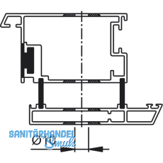 HOPPE Befestigungszubehr paarweise, BS - 501/B, TS 37 - 47mm, Stahl verz.