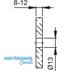 HOPPE Befestigungszubehr paarweise Glas, BS-701/B, TS 8-13mm, Stahl verz.