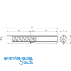 Federband, Bandhhe 155 mm, Rollen  18 mm, Stahl blank mit Messingring