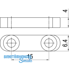 Optionaler Gleitstein für Mitnehmerhaken, 24 x 6,4 x 4 mm, schwarz verzinkt Optionaler Gleitstein für Mitnehmerhaken, 24 x 6,4 x 4 mm, schwarz verzinkt