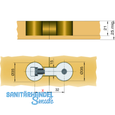 Arbeitsplattenverbinder Quick, Gegenstck zu Verbinder, Kunststoff weigrau