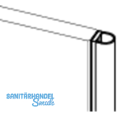Dichtprofil streifend, fr 8 - 12 mm Glas, 2500 mm, transparent (69230)