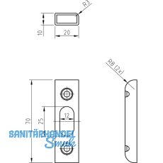 Schließblech f. Verriegelungsbolzen MFV GEGE 124,Falzluft 4 mm (SB.MV.Z.DS) Schließblech f. Verriegelungsbolzen MFV GEGE 124,Falzluft 4 mm (SB.MV.Z.DS)