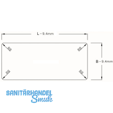 Kabeldurchgang eckig mit Staubschutzbrste, 70x70x25 mm, Aluminium eloxiert